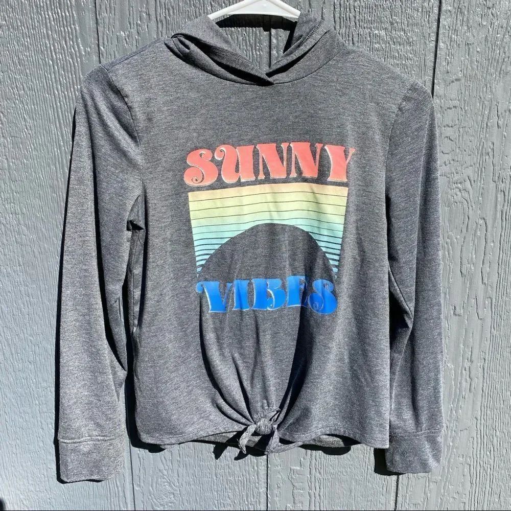 So Brand Youth L Sunny Vibes Tie Front Hoodie